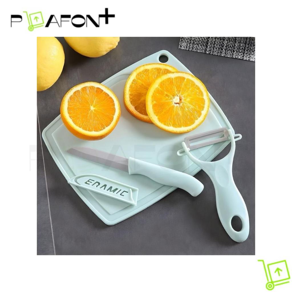 Kit Tábua de Corte, Faca e Descascador Conjunto Inox Faca para Legumes e Frutas ralador Cozinha Jogo da Faca