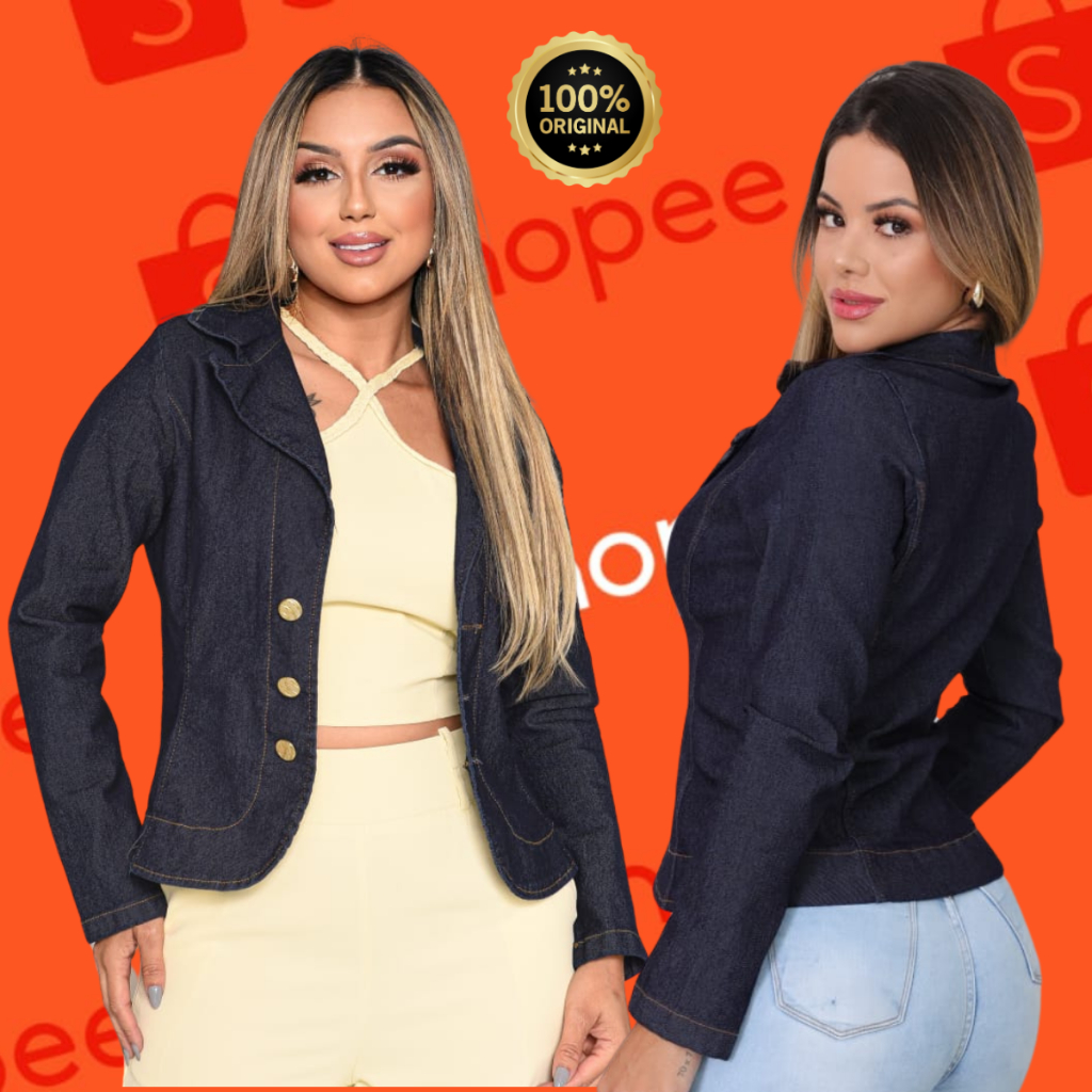 blazer feminino lindo, casaco feminino casual, jaqueta com lycra jeans