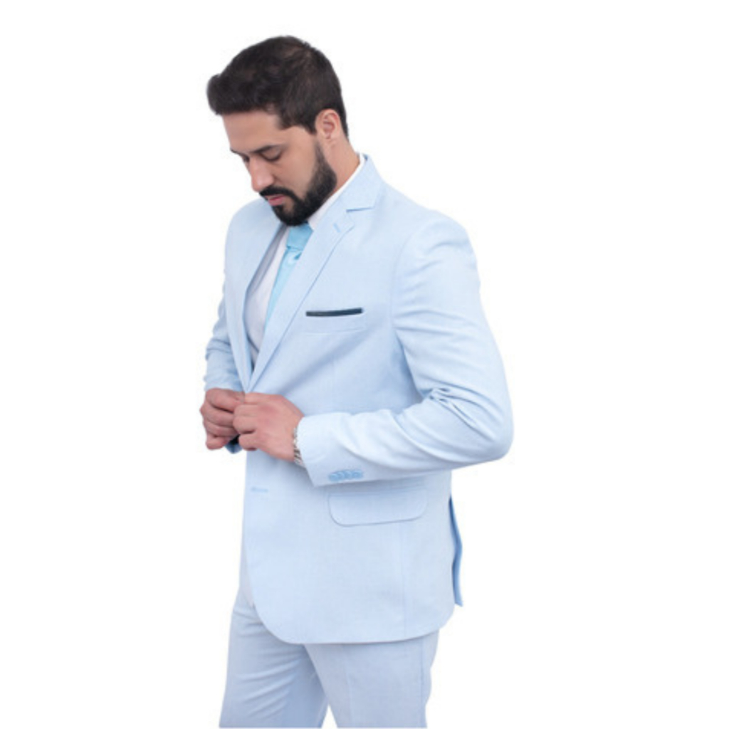 Terno Social Masculino Microfibra Premium + Gravata Jacquard Promoção