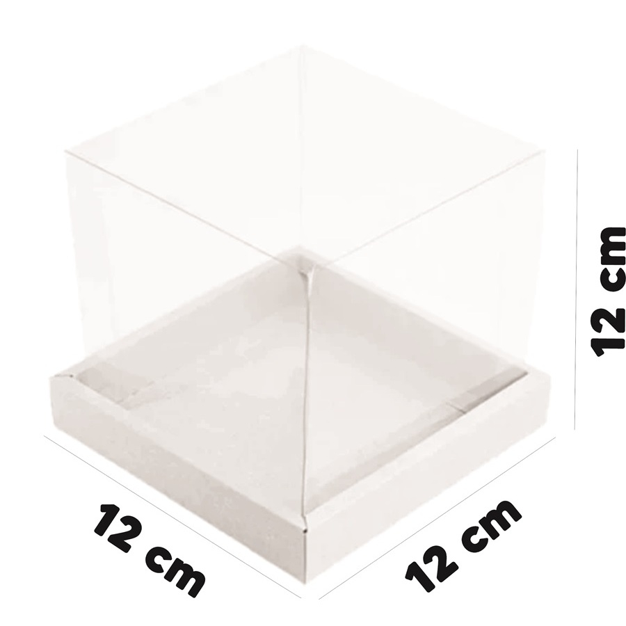 Caixa mini bolo 12x12x12, cupcake, caneca, mini panetone 250gr. em Oferta na Shopee