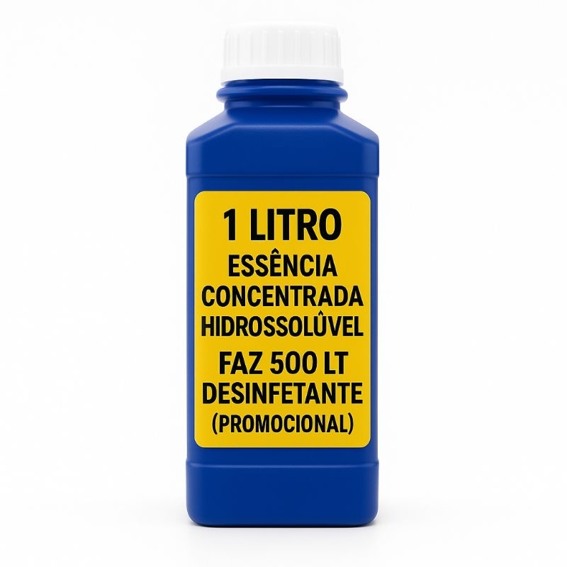 1 LITRO ESSÊNCIA CONCENTRADA HIDROSSOLÚVEL FAZ 500 LT DESINFETANTE ( PROMOCIONAL)
