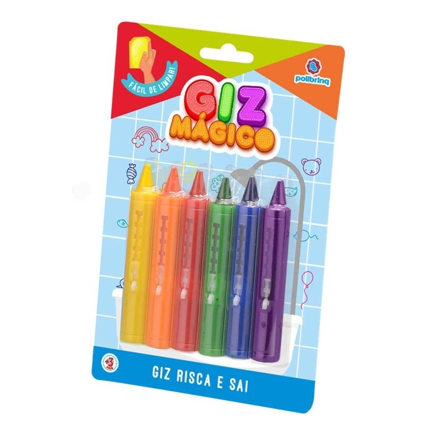 Brinquedo Educativo Giz Mágico - Polibrinq em Oferta na Shopee