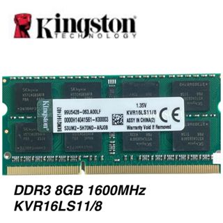 MEMÓRIA RAM DDR3 8G 1600MHZ NOTEBOOK KVR16LS11/8 KINGSTON em Oferta na Shopee