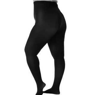 Meia calça opaca fio 80 Femenino reajustavel ao corpo cor preto moda inverno feminino tamanho único PLUS