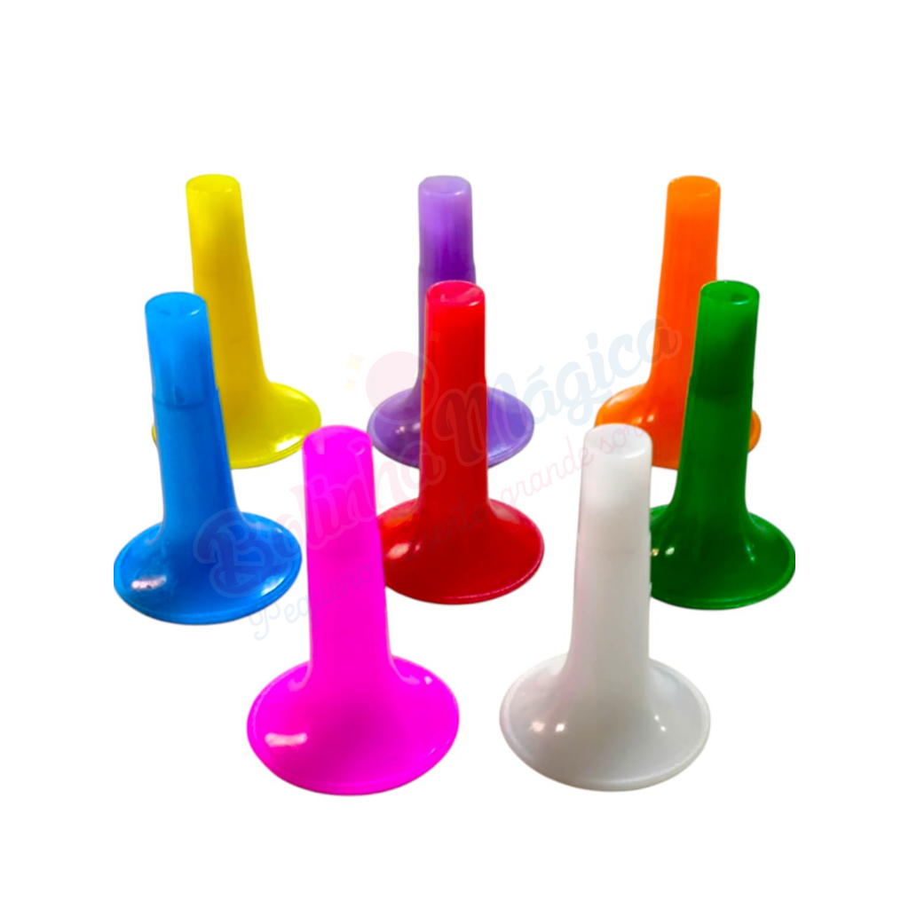 Kit 10 Mini Cornetas Cornetinhas De  Assoprar Coloridas Lembrancinha Infantil Para Festa Aniversário em Oferta na Shopee
