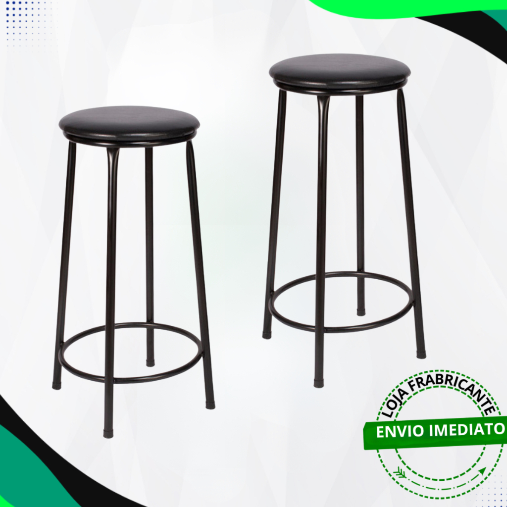 Banqueta Alta Sem Encosto Para Balcão Mesa Bistrô Bar Lanchonete Áreas Gourmet