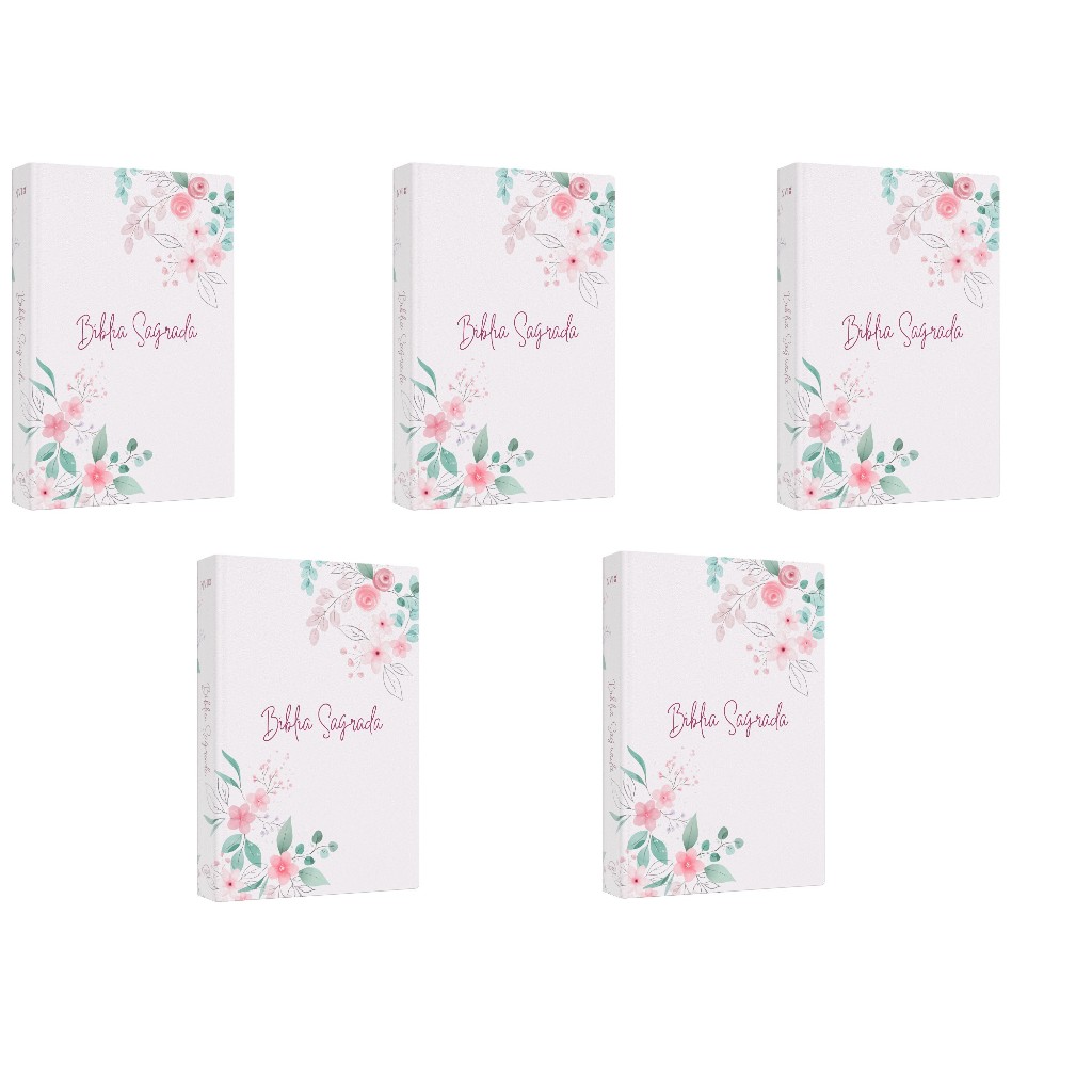 Kit Bíblia Sagrada | NVI | Jardim da Fé | Capa dura | Letra Media | 5 unidades