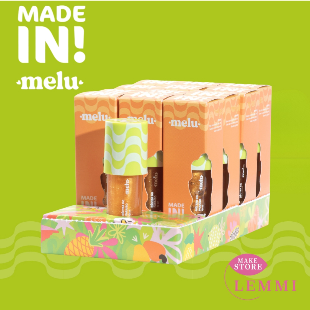 Lip Oil Néctar do Paraiso Made In Melu em Oferta na Shopee
