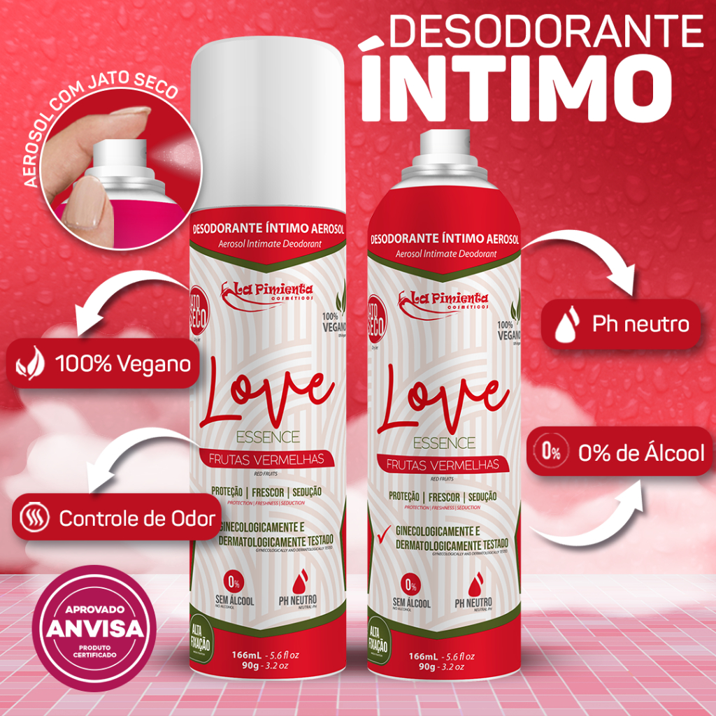 DESODORANTE ÍNTIMO FRESCOR E CONFORTO ÍNTIMO COM PROTEÇÃO CONTRA O MAL ODOR!