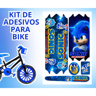Adesivo do Sonic Para Bike Infantil Aro 12 14 20 24 – Corrida, Aventura e Estilo! 💨🌀🚲 em Oferta na Shopee