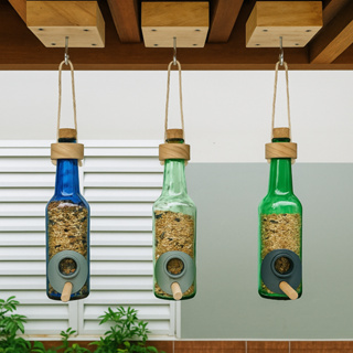 Comedouro Passarinho Garrafa Tratador de Passaros Livres Decoração Jardim Tratador Pássaros Livres em Oferta na Shopee