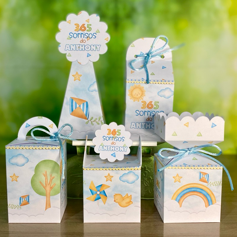 Kit Caixinhas Personalizadas 365 Sorrisos Menin8 PEGUE E MONTE Lembrancinha Para Festa Kit Festa Personaliz em Oferta na Shopee