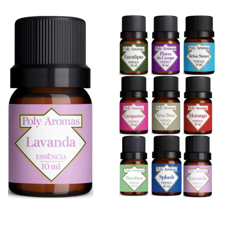 Essências Hidrossolúvel Kit com 6 Unidades Concentradas Para Difusor/Aromatizador/Umidificador