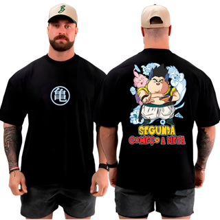 Camiseta Camisa Oversized Top para Academia Treino Segunda Começo a Dieta Streetwear 100% Algodão em Oferta na Shopee