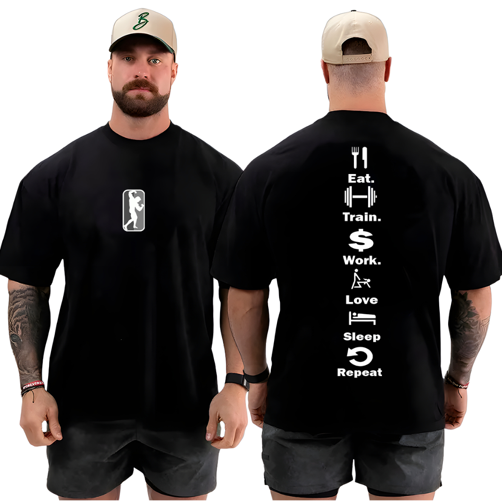 Camiseta Camisa Oversized Top Academia Musculação Treino Vida Fitness 100% Algodão Qualidade