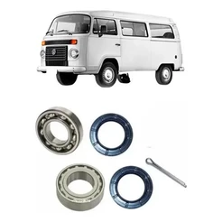 Kit Rolamento De Roda Traseiro Vw Kombi 1.4 1.6 8v