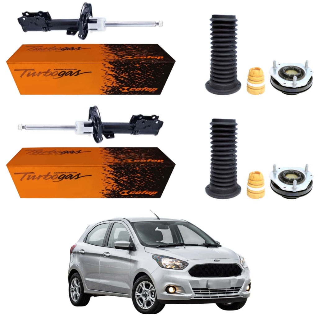PAR AMORTECEDOR DIANTEIRO FORD KA 2014 A 2020 COFAP + KIT
