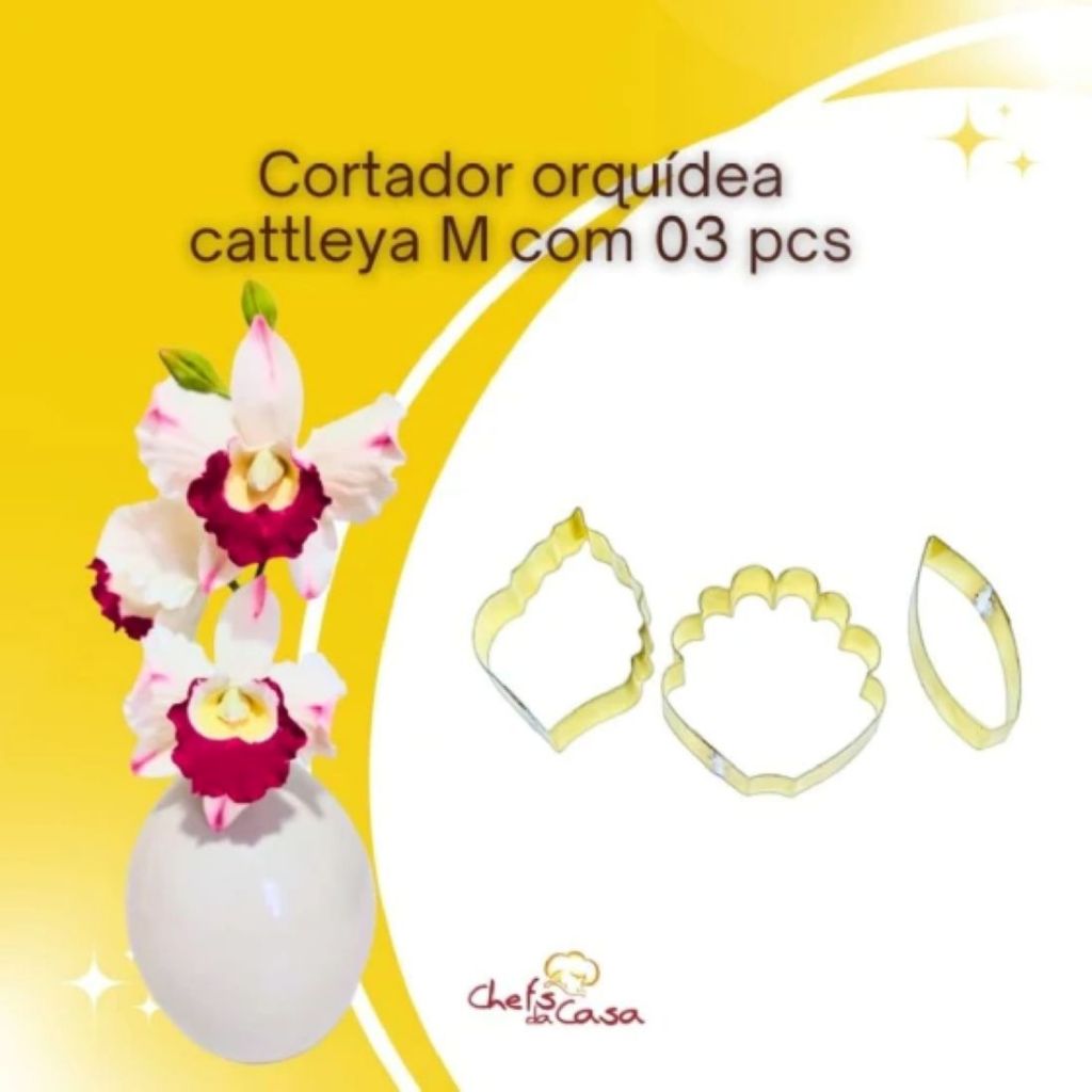 Kit Cortador orquídea cattleya com 03 pcs