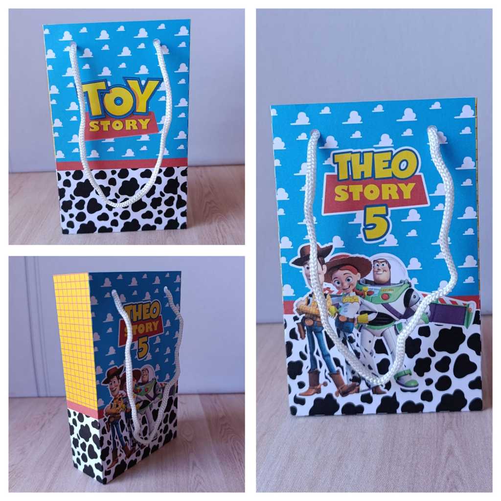 Sacolinha lembrancinhas aniversário tema festa infantil personalizados PEGUE E MONTE OU SEMI MONTADAS tema Toy Stores