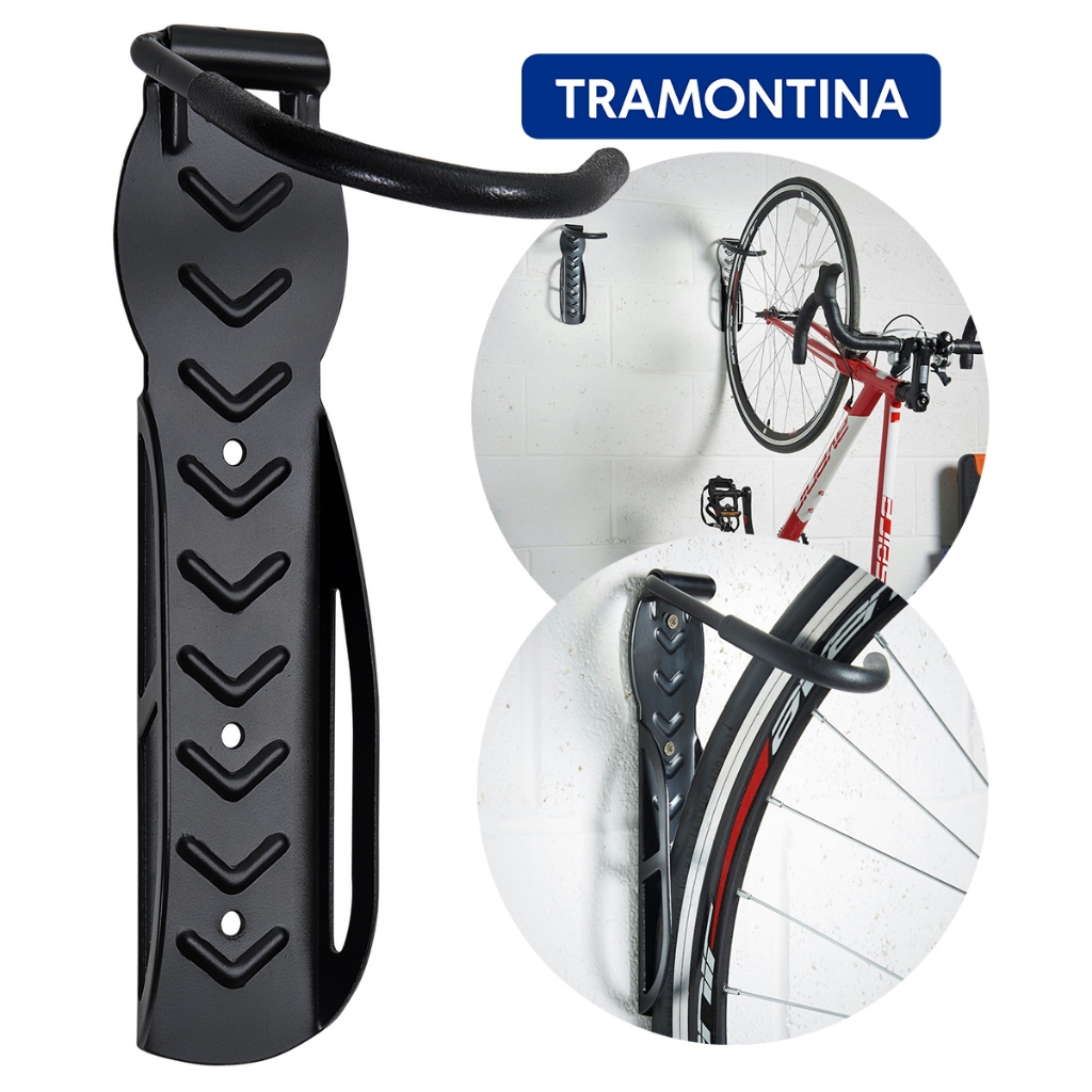 Suporte de Parede Bike Tramontina Vertical Gancho Bicicleta 43219/002 em Oferta na Shopee