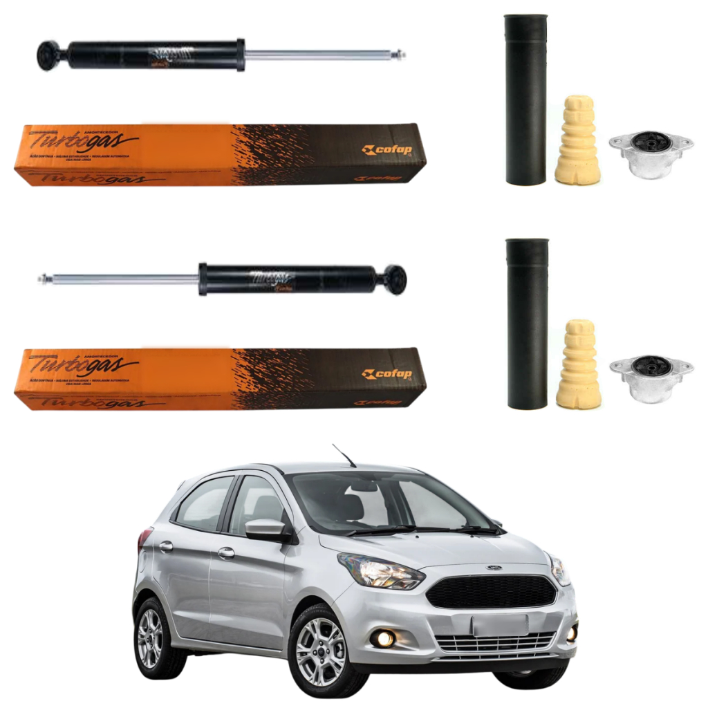 PAR AMORTECEDOR TRASEIRO FORD KA 2014 A 2020 COFAP + KIT