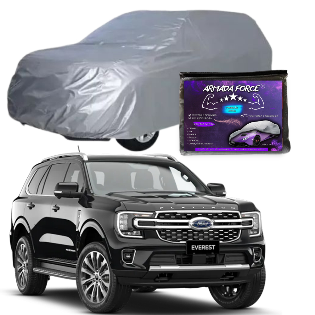 Capa Cobrir FORD EVEREST ARMADA FORCE Forrada 100% Impermeável Protege Sol Chuva Poeira Anti-UV