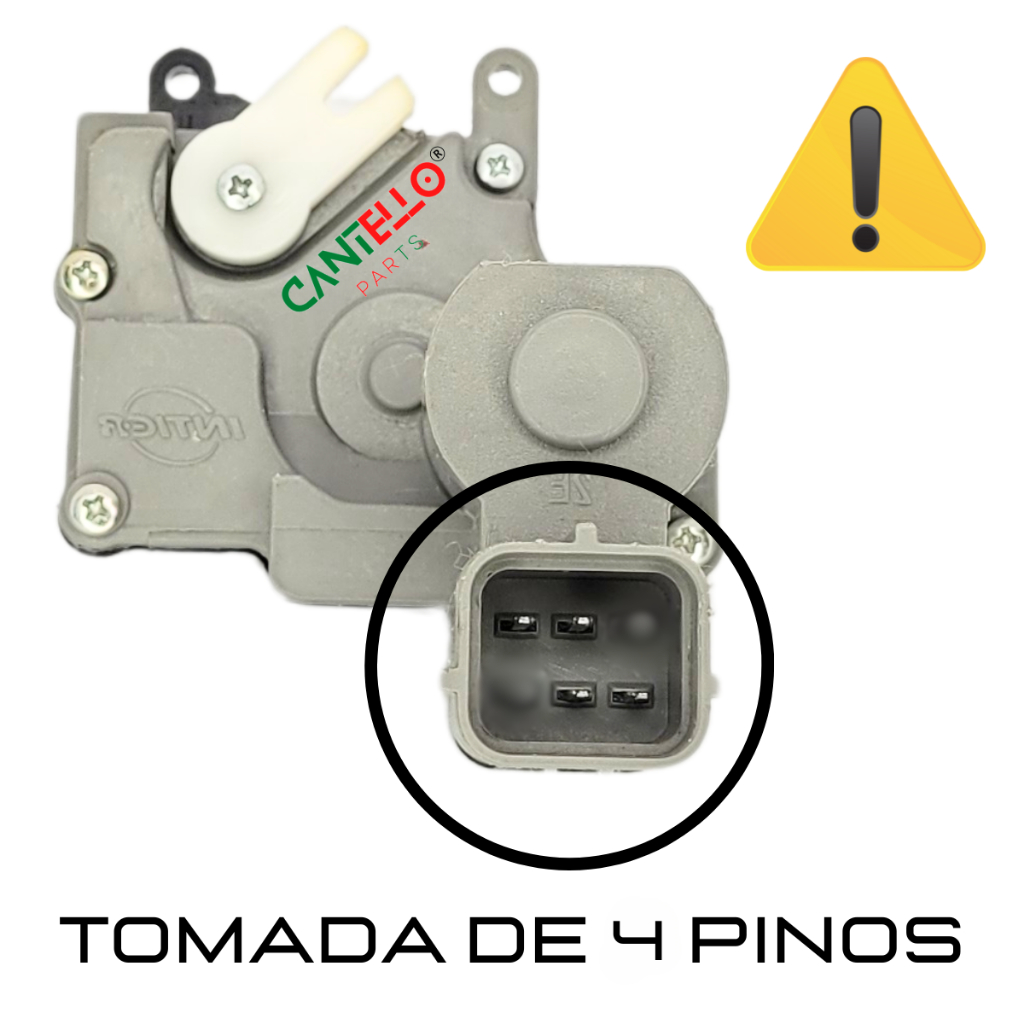 Trava Elétrica Traseira Direita 4 Pinos Novo Uno, Fiorino G2, Linea, Punto, Fies