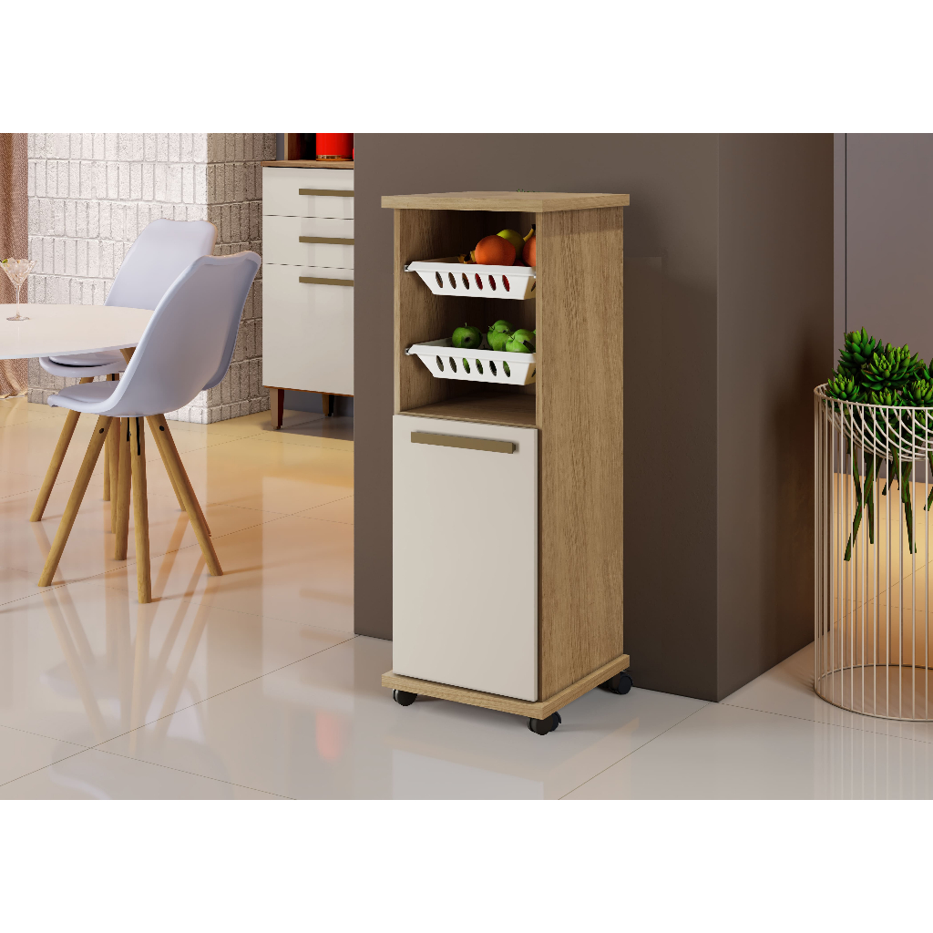 Balcão Fruteira Apoio Bebedouro Galão Para Cozinha 01 Portas e 02 Cestos em Oferta na Shopee