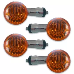 Pisca Seta Moto Gvs Suzuki Intruder Cromado L Laranja 4 Un