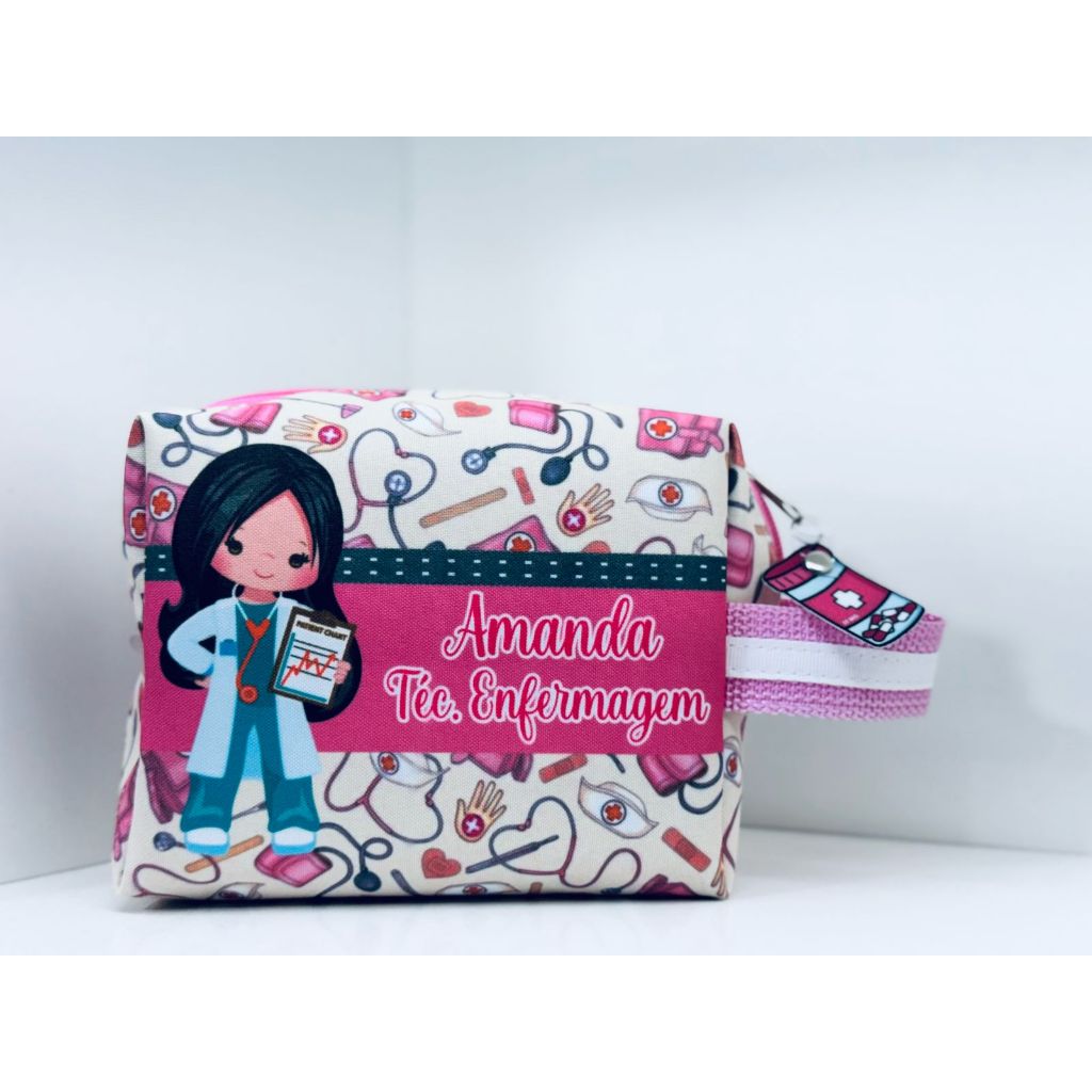 Necessaire box enfermagem personalizada.