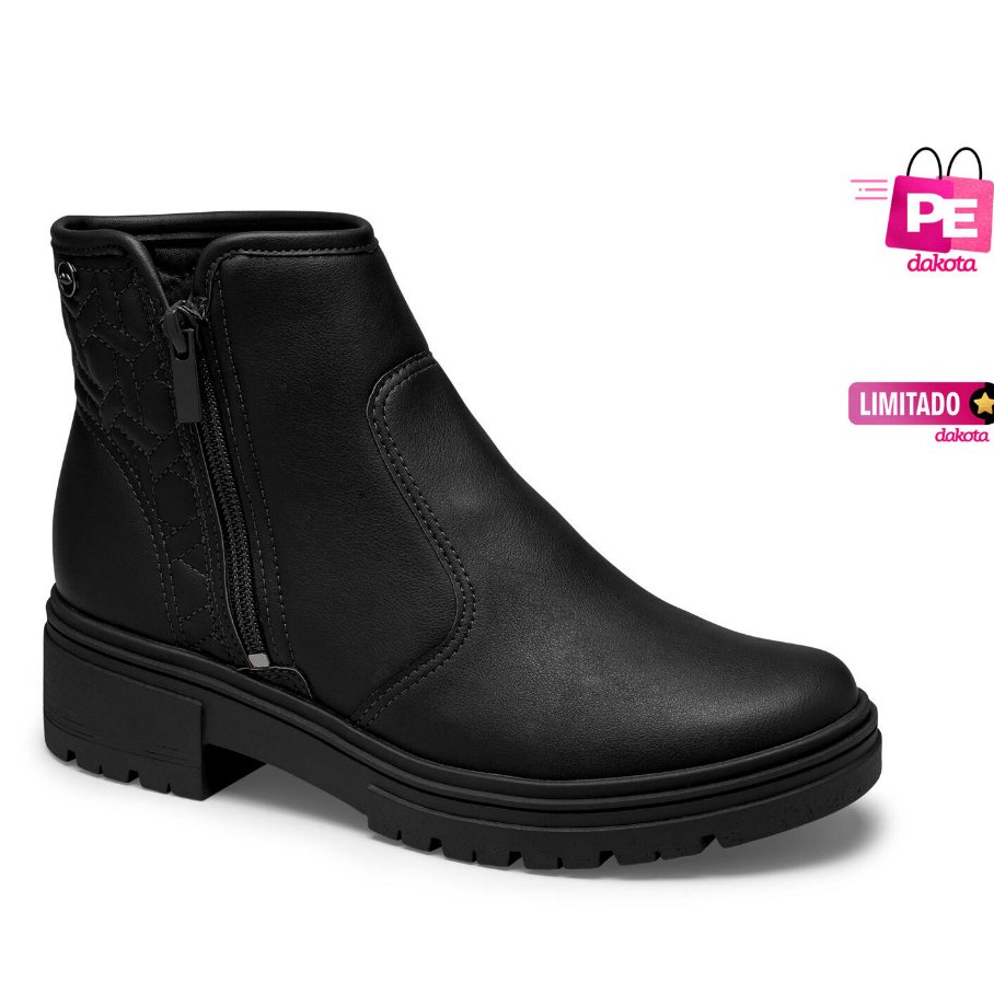 Bota Feminina Dakota Coturno Tratorada Salto Grosso Original Com NF