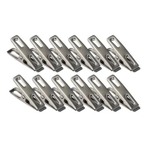 kit 20/40 unidades Pregador de roupa metal inox/ rampo metal para pendura multiuso