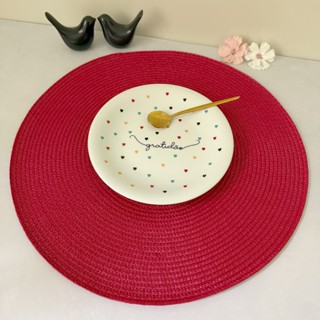 Kit Lugar Americano Sousplat Toalha De Mesa Posta Supla De Mesa Redondo 38cm em Oferta na Shopee