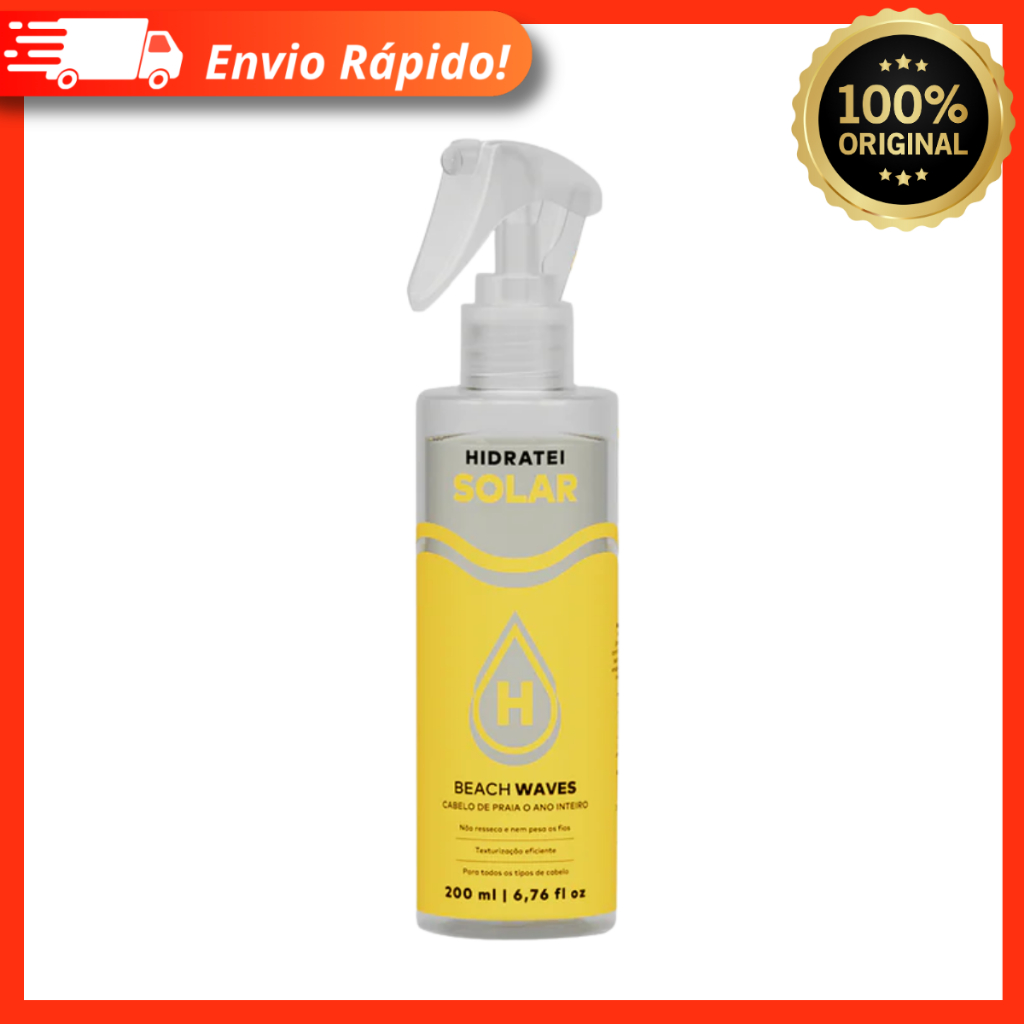 Beach Waves Hidratei Solar - Texturizador Capilar 200ml - Para Todos Os Tipos De Cabelo