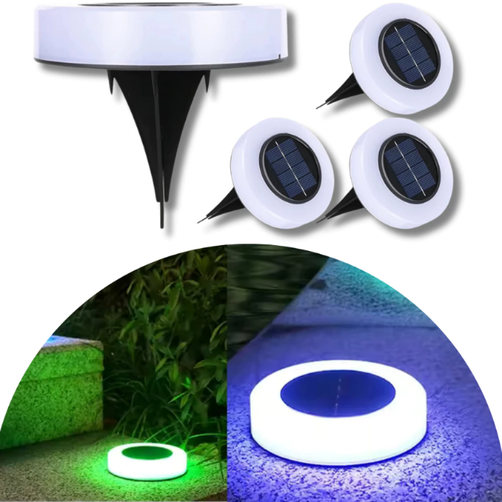 Balizador Redondo Espeto Luminária Energia Solar LED Resistente A Água RGB 4UN 8UN 12UN 16UN OMEGA3