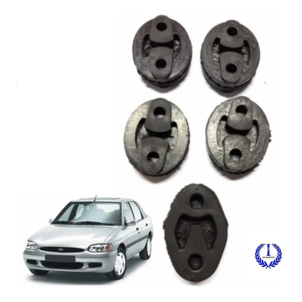 Borracha / Coxim Escapamento Ford Escort Zetec Kit C/ 5pç