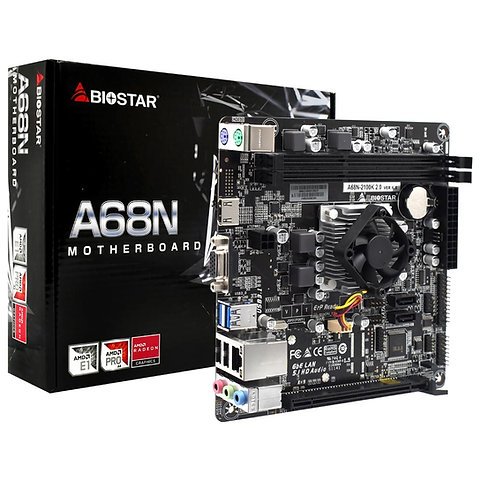 Placa Mãe A68N 2100K Biostar - Chipset AMD Beema / Processador integrado / Mini ITX / DDR3 16Gb