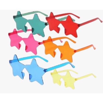 KIT 6 PÇS OCULOS ESTRELA  PARA FESTA REF 14809
