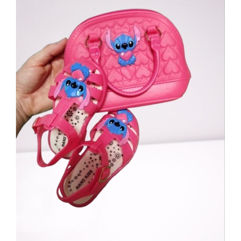 kit sandália infantil menina melissa e bolsa criança
