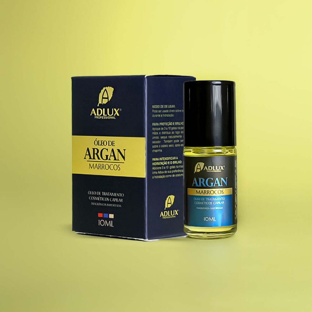 OLEO DE ARGAN PERFUMADO ADLUX LIMPEZA HIDRATAÇÃO TRATAMENTO POS ESCOVA DETOK 10ML