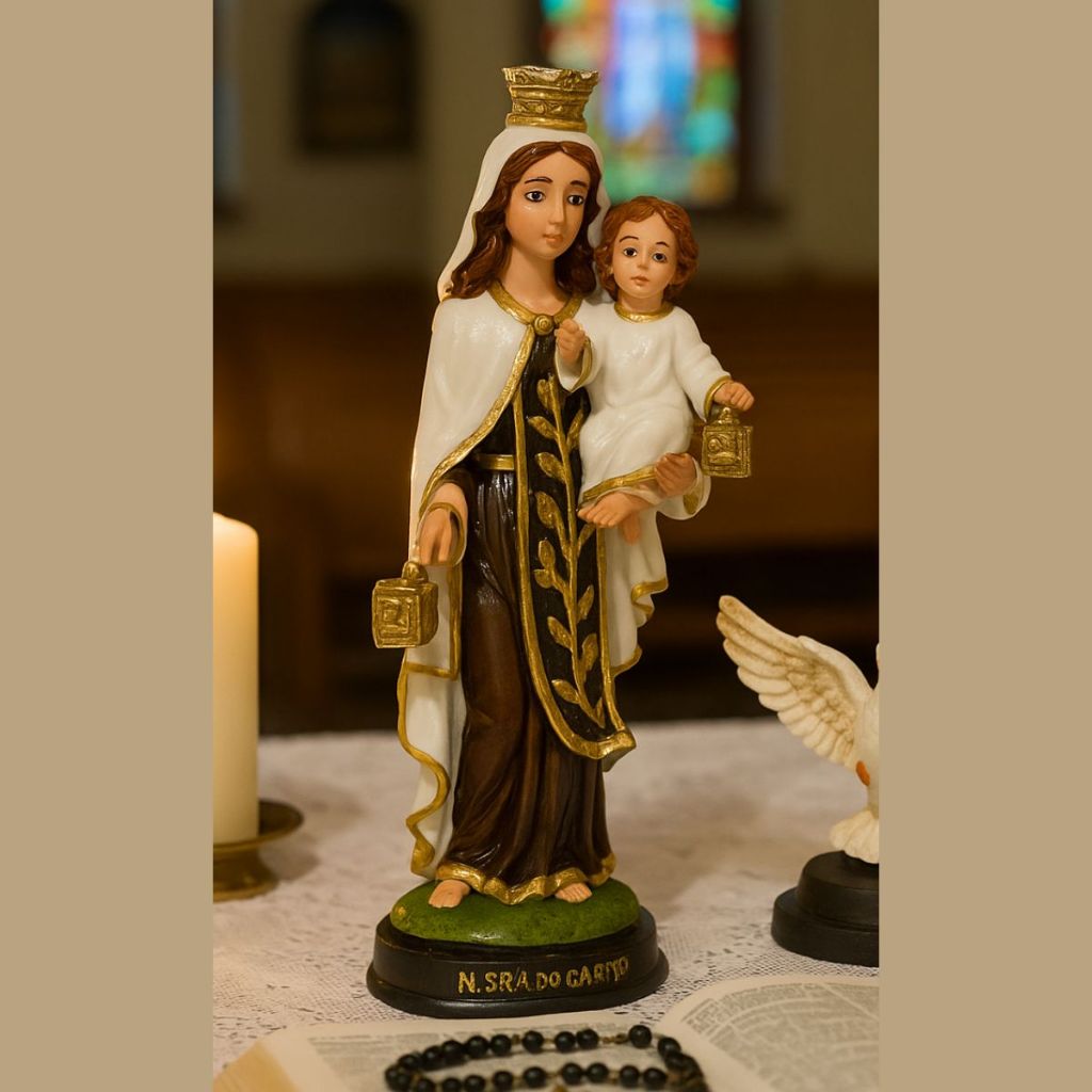 Escultura Nossa Senhora Do Carmo Imagem Resina 15 Cm Top