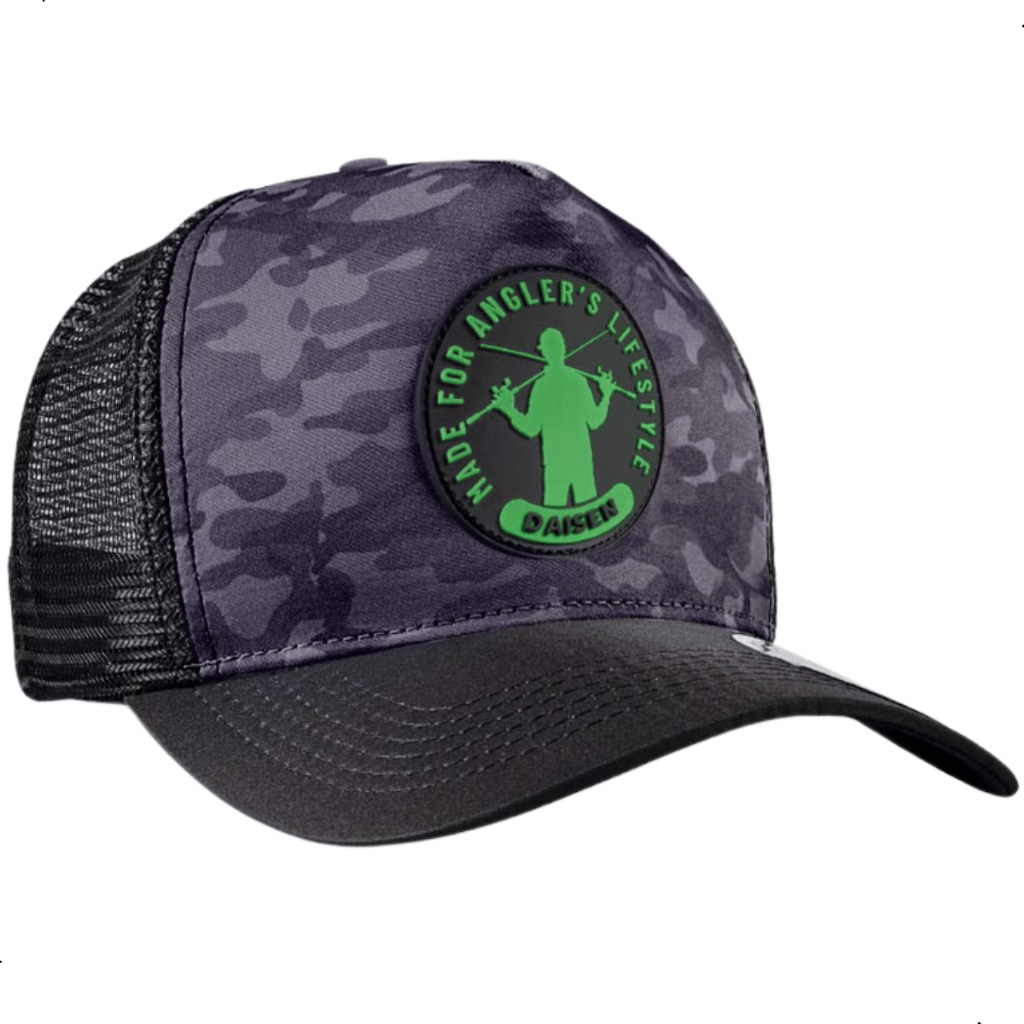 Boné Daisen Camo Trucker De Pesca Ajustável Camuflado Chapéu Pescaria Camping Esportes Lazer Cap Original