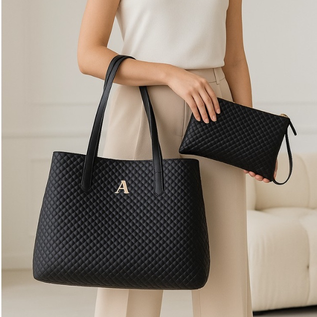 Bolsa Feminina Grande Espaçosa Elegante Alça De Ombro Lançamento — imagem 2 de 2