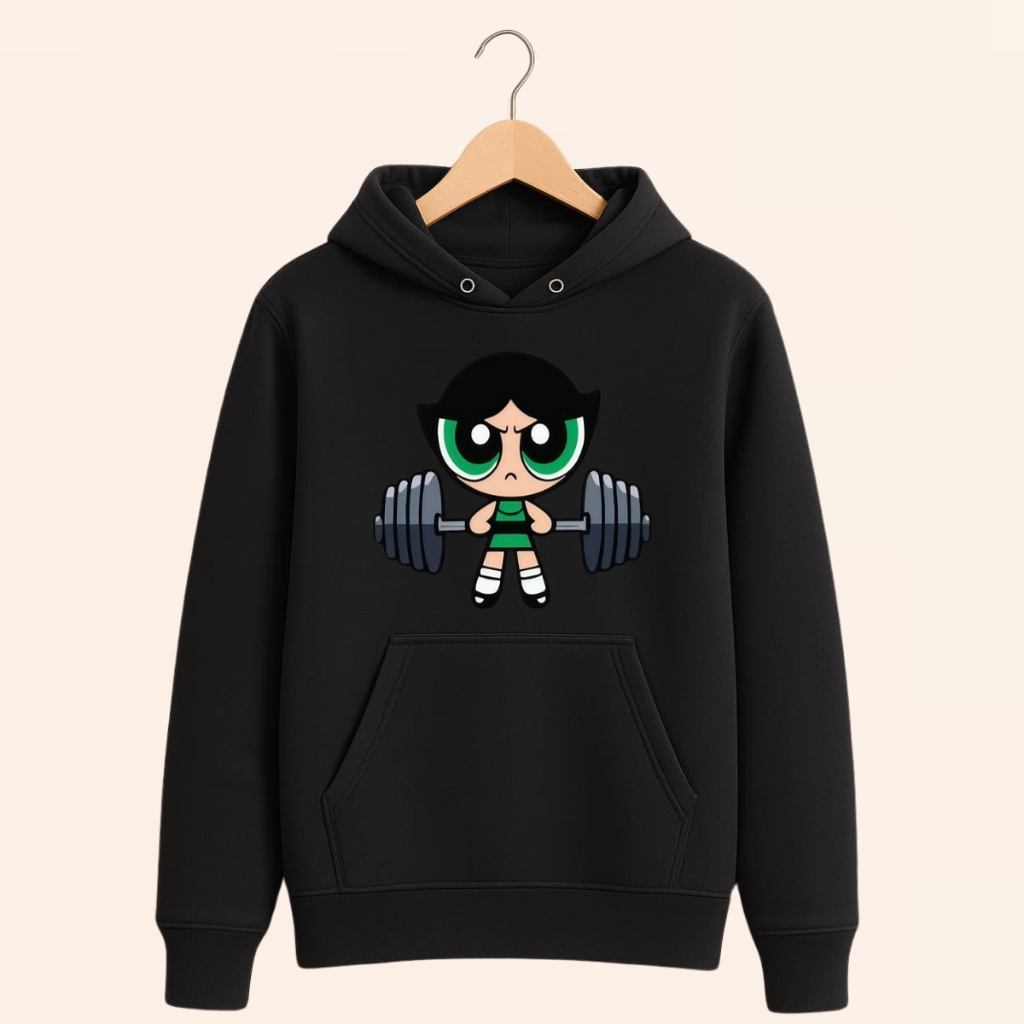 Blusa Moletom Feminino Superpoderosas  Moleton Canguru Blusa de Frio Estampa Modinha