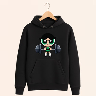 Blusa Moletom Feminino Superpoderosas  Moleton Canguru Blusa de Frio Estampa Modinha
