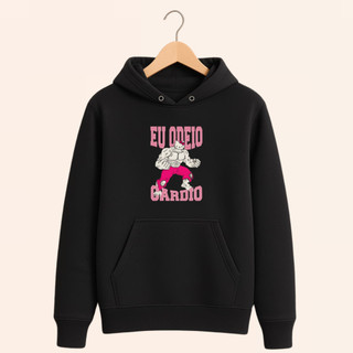 Blusa Moletom Academia Unissex Moleton Canguru Blusa de Frio Estampa Treino
