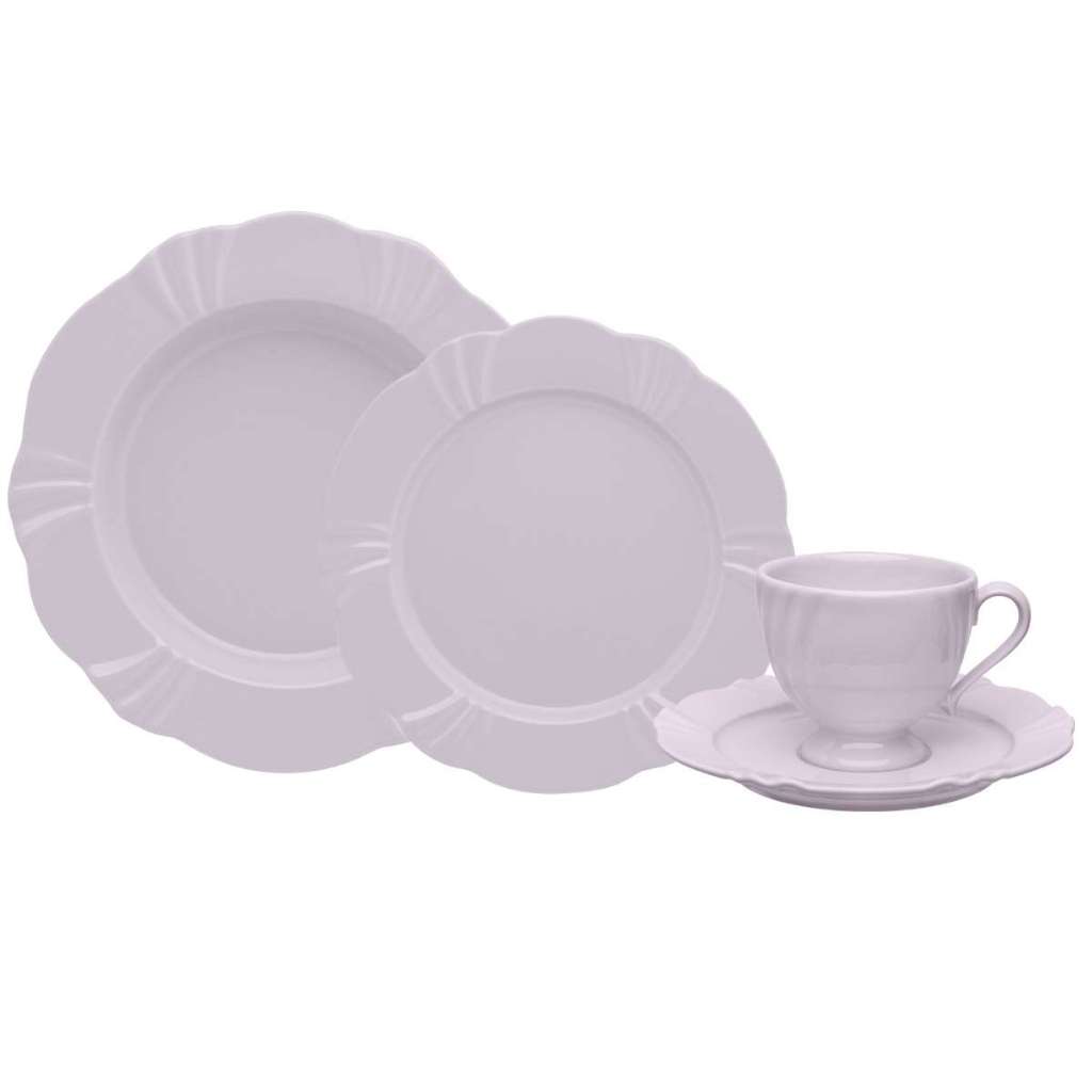 Conjunto Jantar Chá 16 peças Soleil Fábula Oxford Porcelana