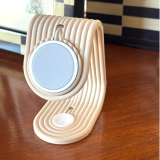 Suporte Celular Base Carregamento MagSafe iPhone e Apple Watch | Impressão 3D Moderno e Minimalista em Oferta na Shopee