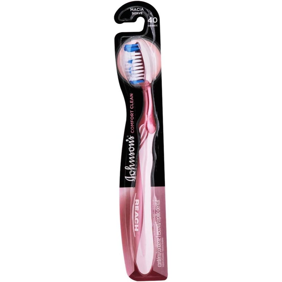 Escova Dental Johnson's Reach Comfort Clean Grande 40 Macia em Oferta na Shopee