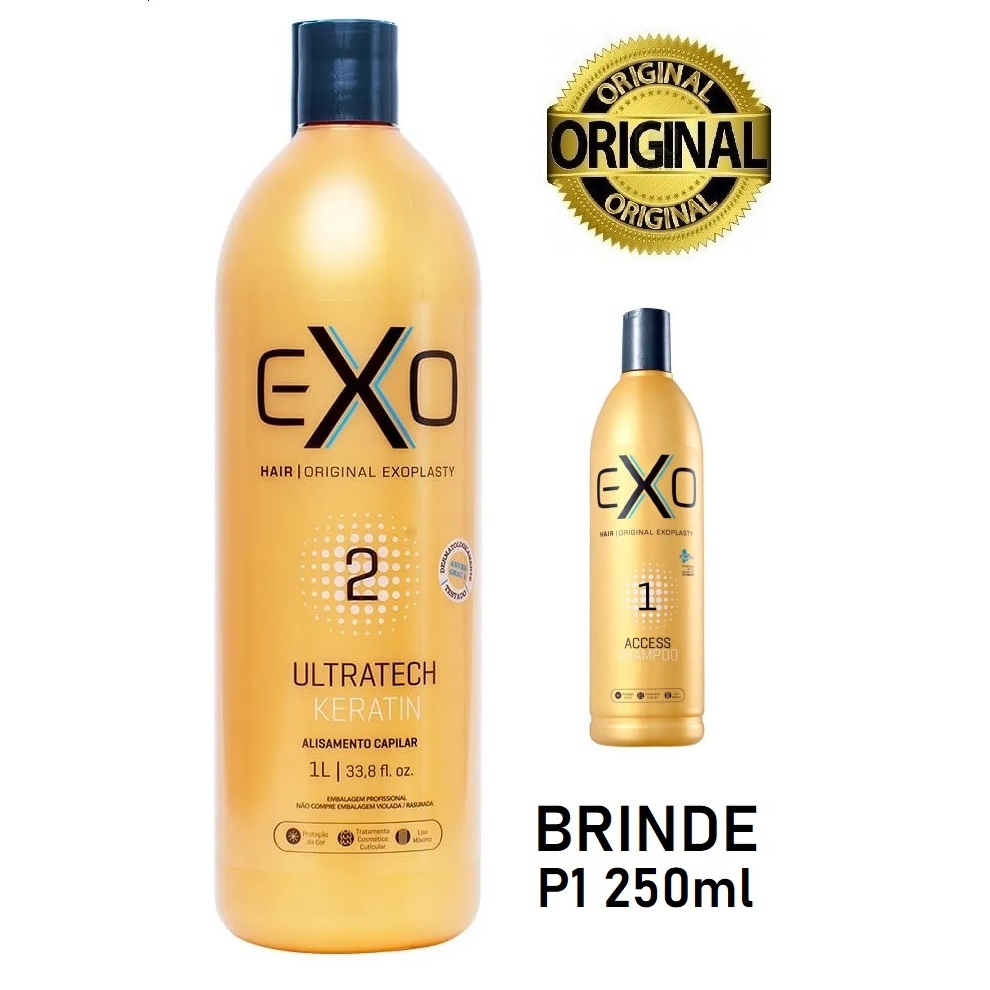 Exo Hair Exoplastia Capilar Ultratech Keratin 1000ml +brinde